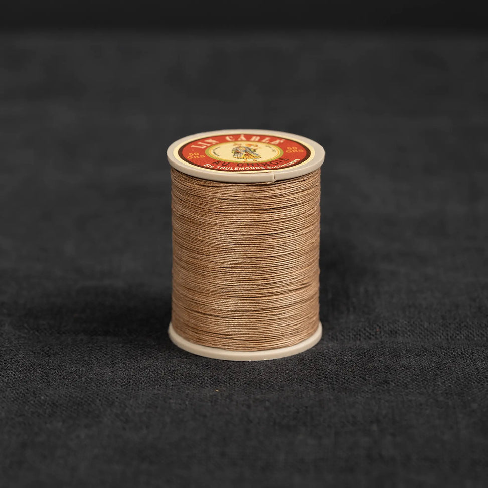 Fil Au Chinois #332 - 185 Beige (0.77mm) Waxed Linen Thread  "Lin Cable" Made in France