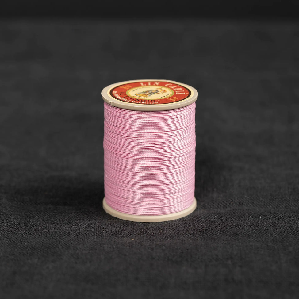 Fil Au Chinois #332 - 200 Pink (0.77mm) Waxed Linen Thread  "Lin Cable" Made in France