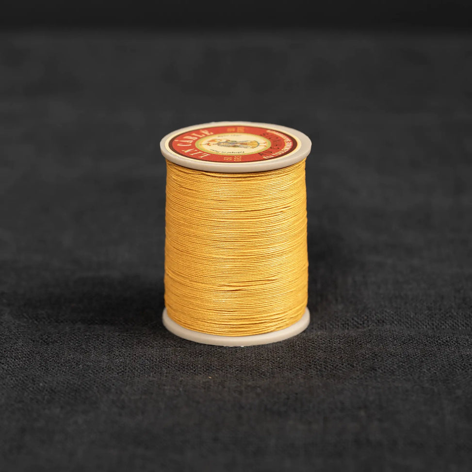 Fil Au Chinois #332 - 508 Yellow (0.77mm) Waxed Linen Thread  "Lin Cable" Made in France