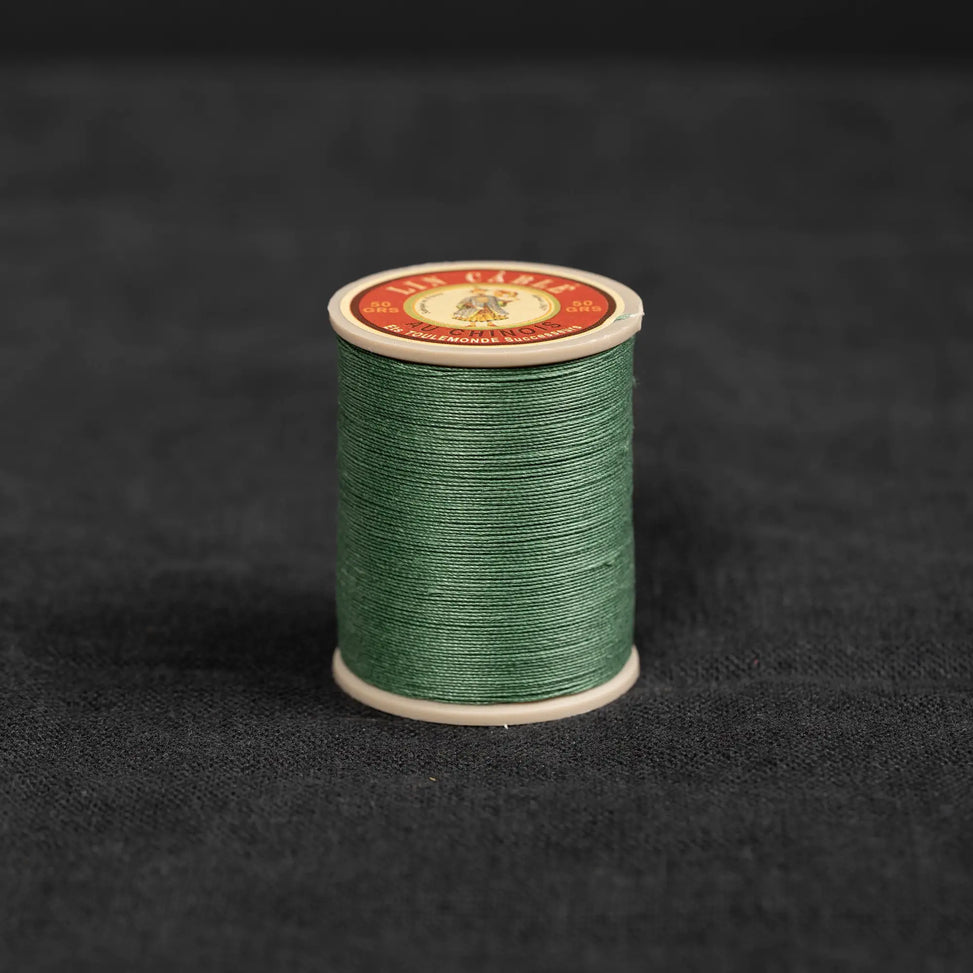 Fil Au Chinois #332 - 767 Green (0.77mm) Waxed Linen Thread  "Lin Cable" Made in France