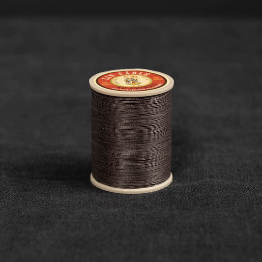 Fil Au Chinois #332 - 901 Dark Brown (0.77mm) Waxed Linen Thread  "Lin Cable" Made in France