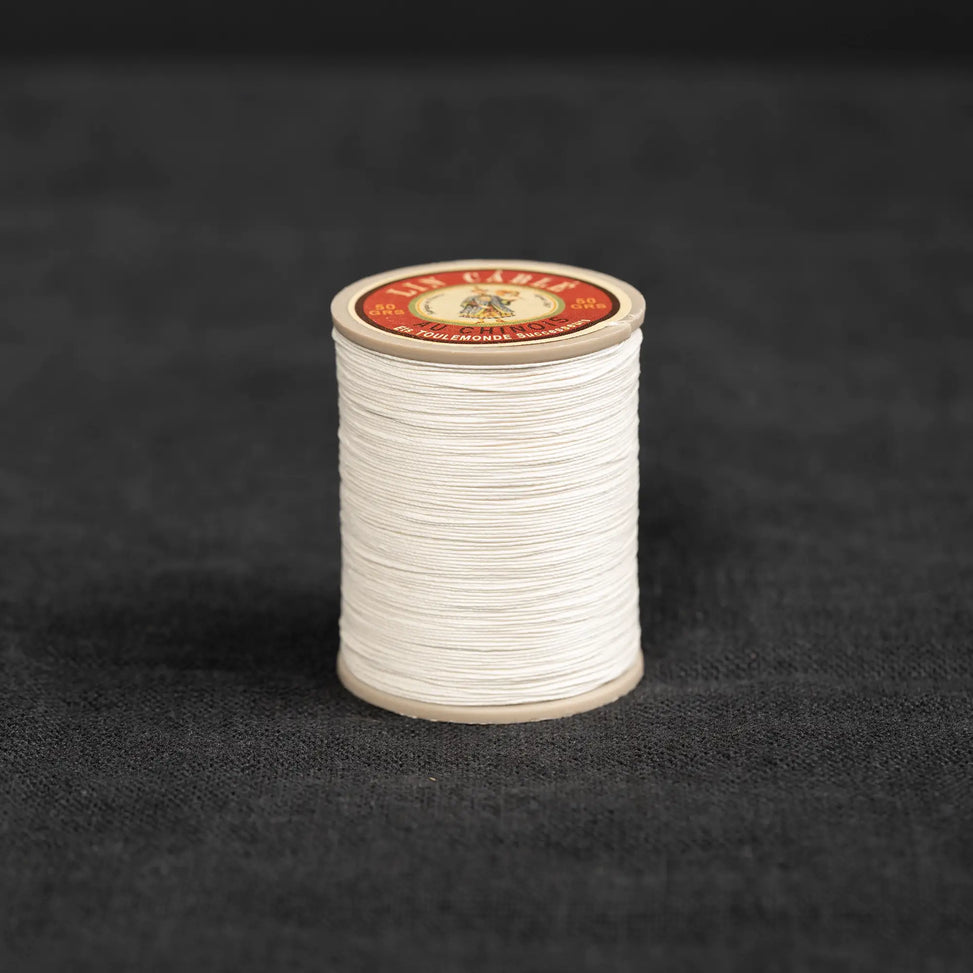 Fil Au Chinois #432 - 105 Natural (0.63mm) Waxed Linen Thread  "Lin Cable" Made in France