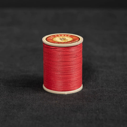 Fil Au Chinois #432 - 128 Red (0.63mm) Waxed Linen Thread  "Lin Cable" Made in France