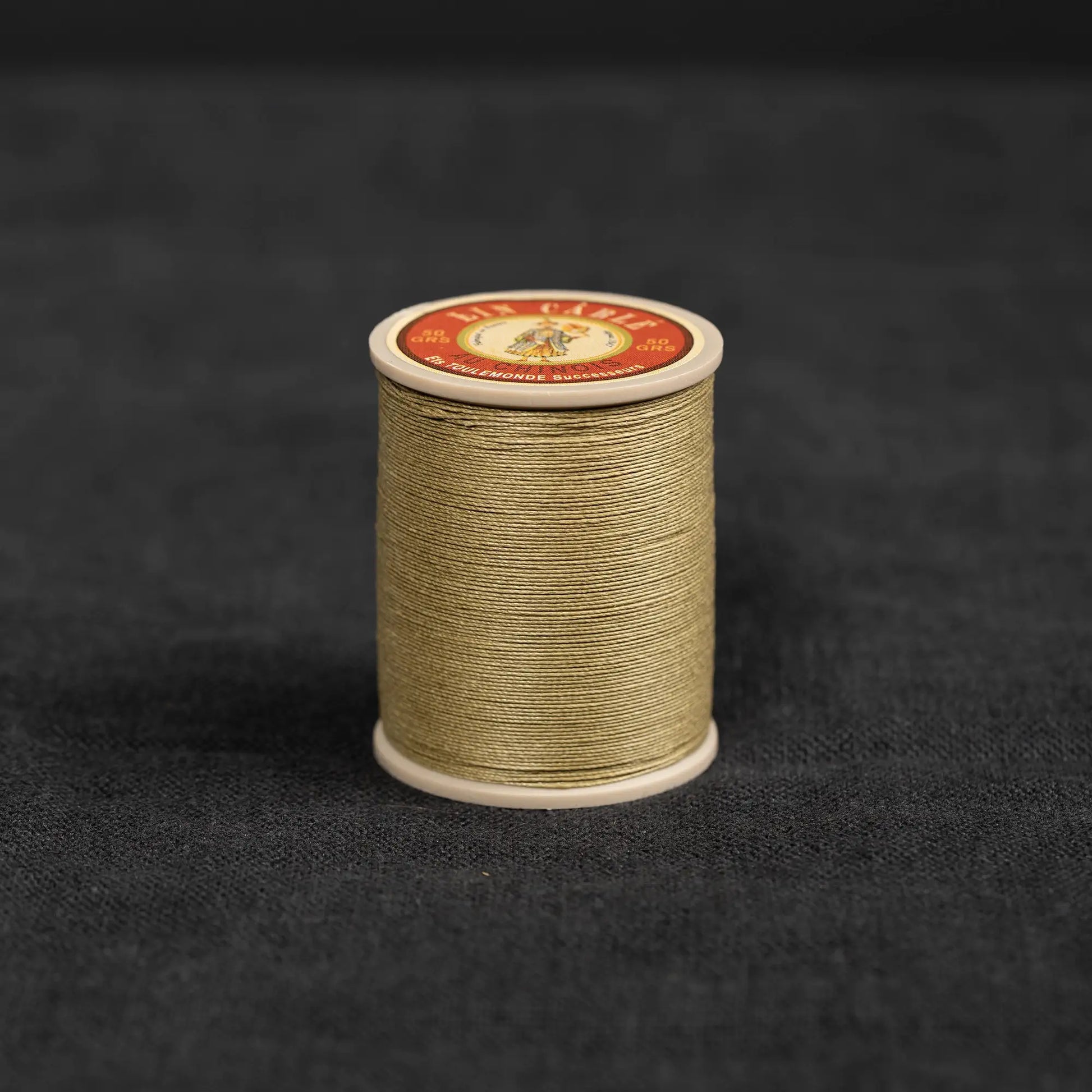 Fil Au Chinois #432 - 643 Moss (0.63mm) Waxed Linen Thread  "Lin Cable" Made in France