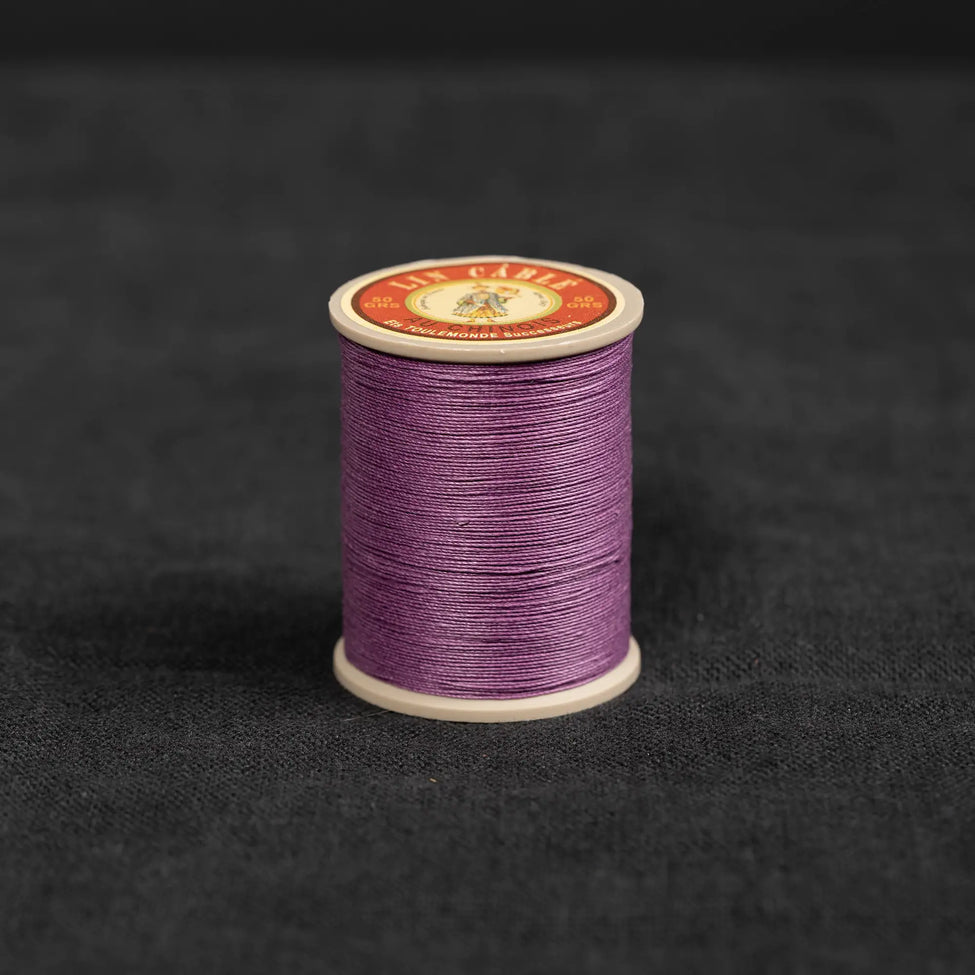 Fil Au Chinois #532 - 218 Violet (0.57mm) Waxed Linen Thread  "Lin Cable" Made in France