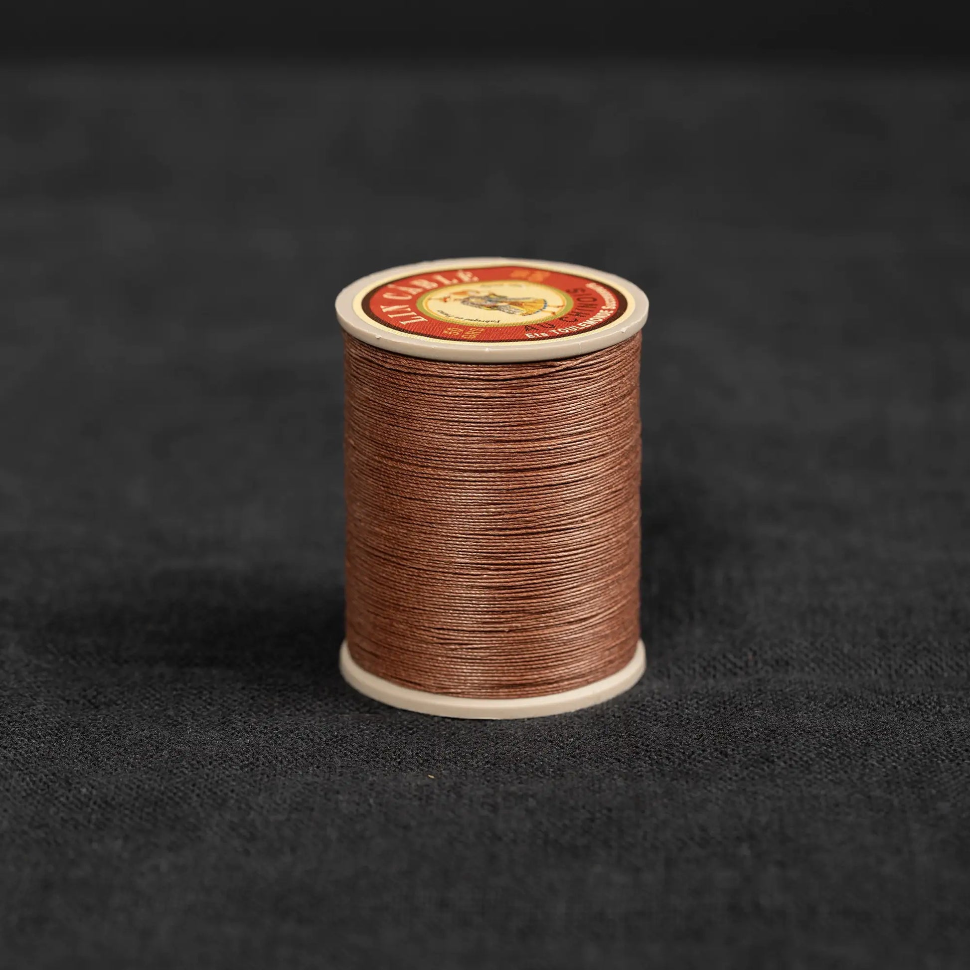 Fil Au Chinois #532 - 276 Brown (0.57mm) Waxed Linen Thread  "Lin Cable" Made in France