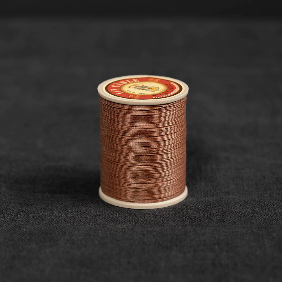 Fil Au Chinois #532 - 276 Brown (0.57mm) Waxed Linen Thread  "Lin Cable" Made in France