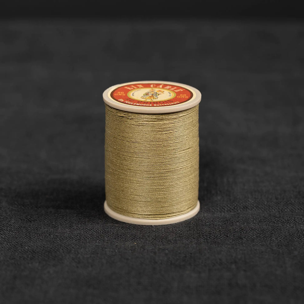 Fil Au Chinois #532 - 643 Moss (0.57mm) Waxed Linen Thread  "Lin Cable" Made in France