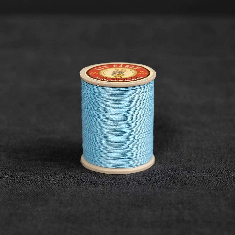 Fil Au Chinois #532 - 677 Turquoise (0.57mm) Waxed Linen Thread  "Lin Cable" Made in France