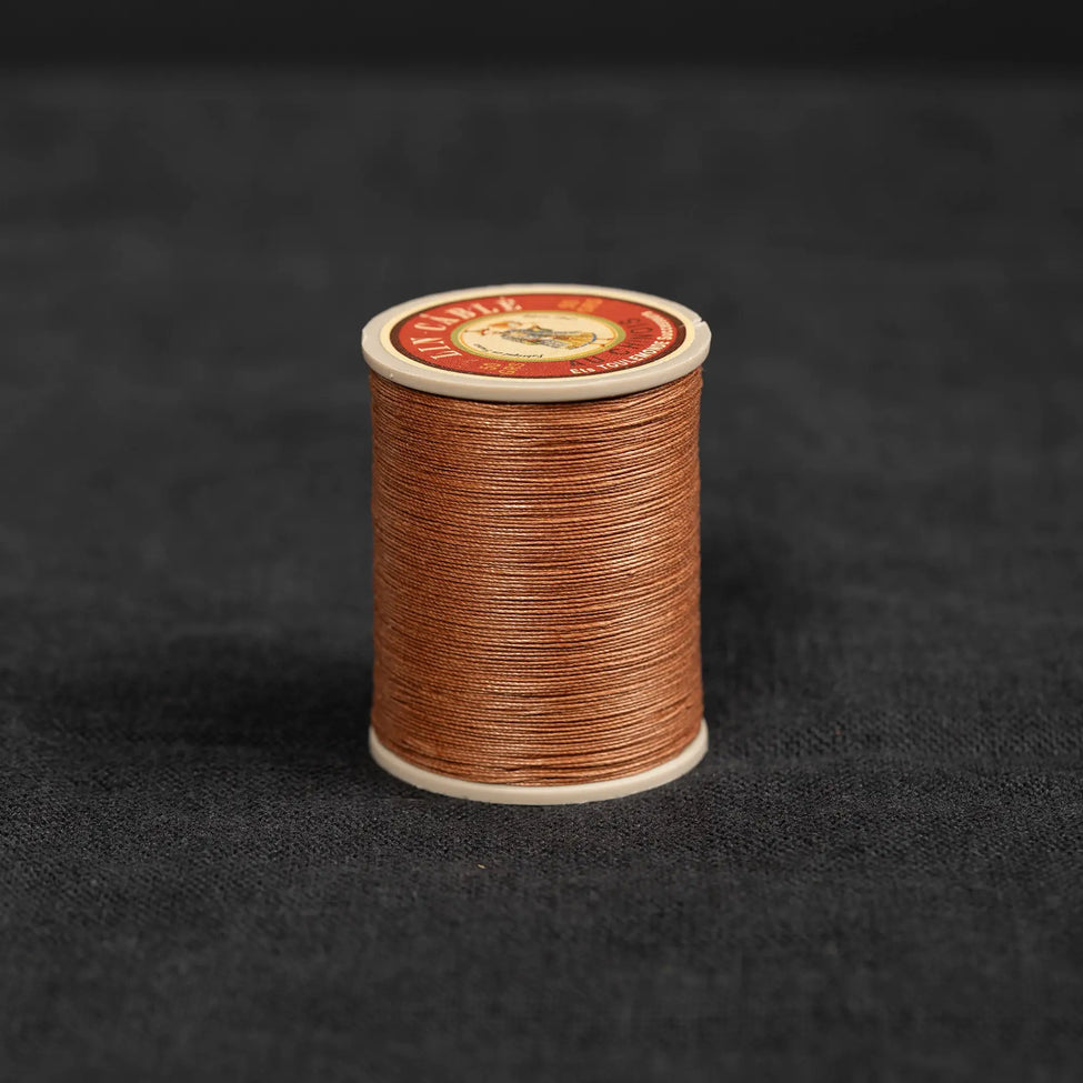 Fil Au Chinois #632 - 374 Bronze (0.51mm) Waxed Linen Thread  "Lin Cable" Made in France